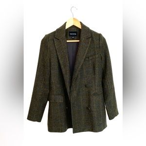 Frank and Oak Green tweed blazer